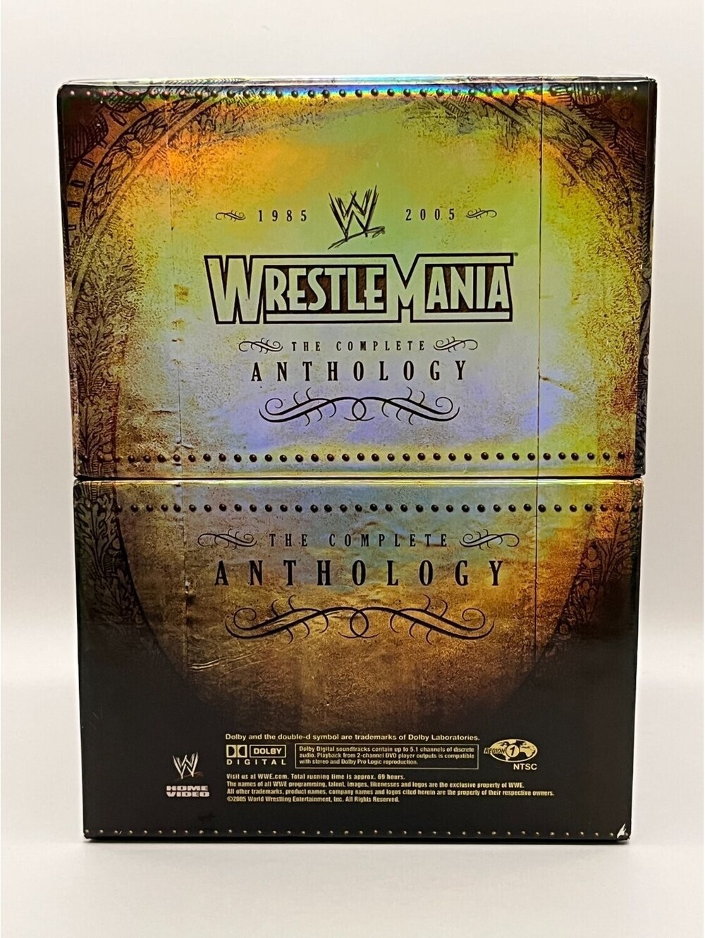WWE WrestleMania 1985-2005 DVD Box Set, 3/4 Senitype Cards, Vol 2 Card Missing
